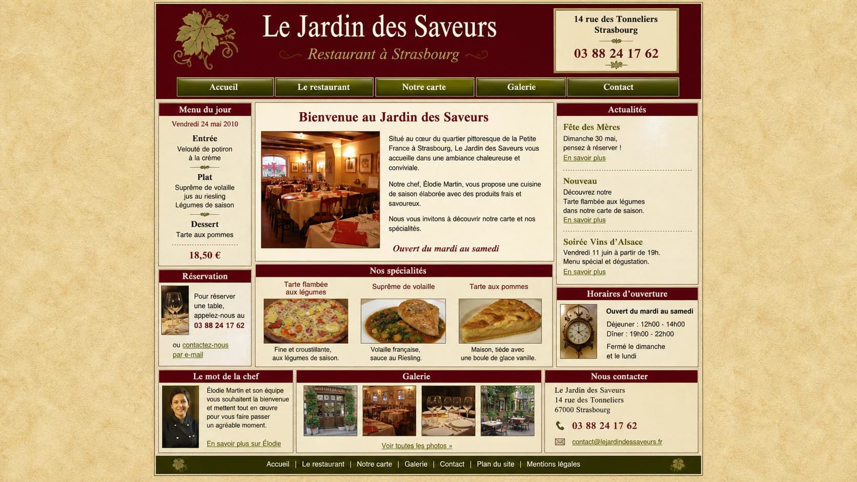 Ancien site du restaurant Le Jardin des Saveurs avant sa refonte